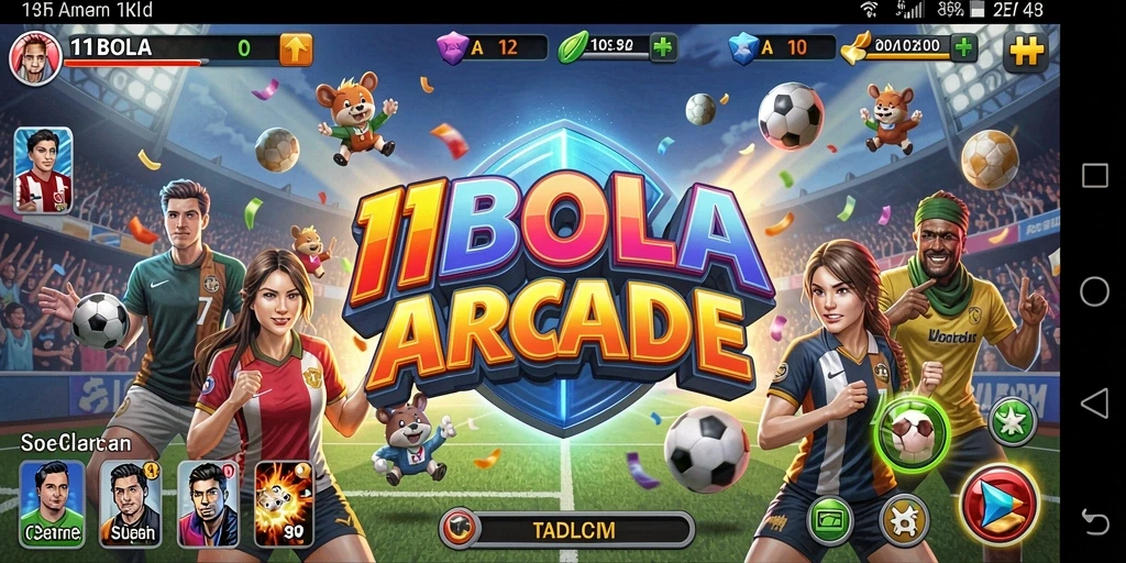 Screenshot gameplay <strong>11BOLA</strong> yang menampilkan aksi seru pemain.