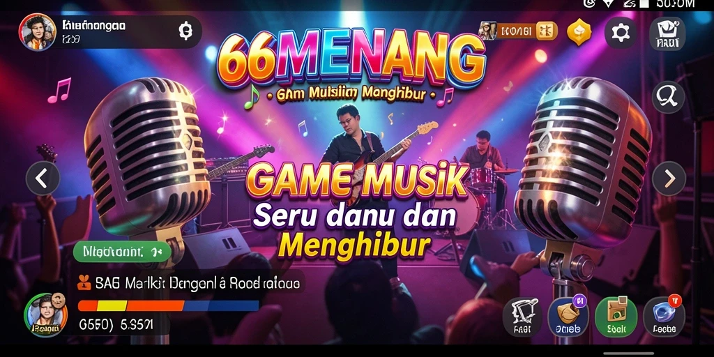 Tampilan screenshot gameplay <strong>66MENANG</strong> menampilkan tantangan musik yang seru.