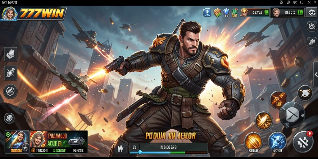Gameplay seru dari 777WIN dengan pertempuran yang mendebarkan.