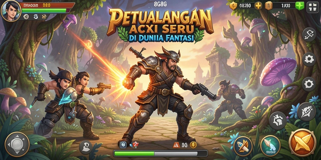 Tampilan seru dari gameplay ARPG di 8G8G.
