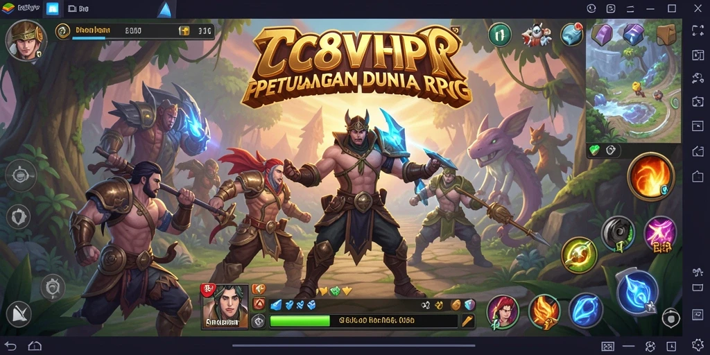 Tangkapan layar gameplay C8VIP menampilkan pertarungan seru dan grafis menawan.