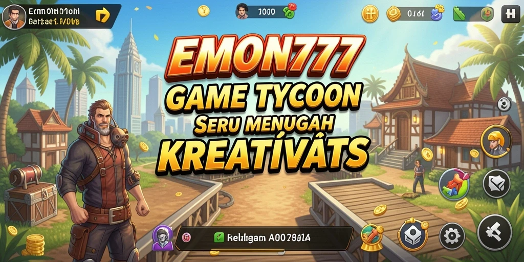 Screenshot gameplay EMON777 yang menampilkan keseruan berbisnis.