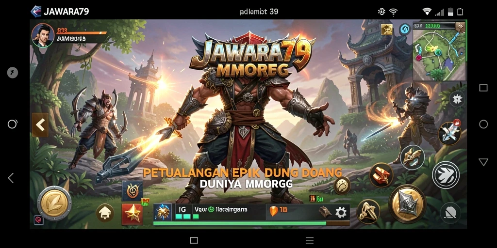 Tampilan menarik dari gameplay <strong>JAWARA79</strong> dalam dunia MMORPG yang menantang dan memukau.