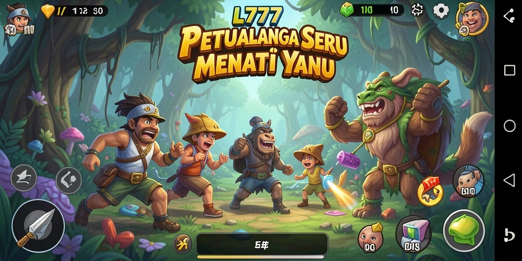 Screenshot L777 menampilkan aksi seru dalam gameplay Adventure.