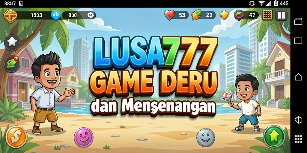 Tangkapan layar utama LUSA777 menampilkan suasana gameplay Idle yang menarik.