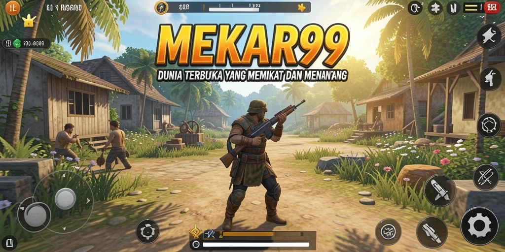 Tampilan gameplay MEKAR99 dengan petualangan menyeluruh.