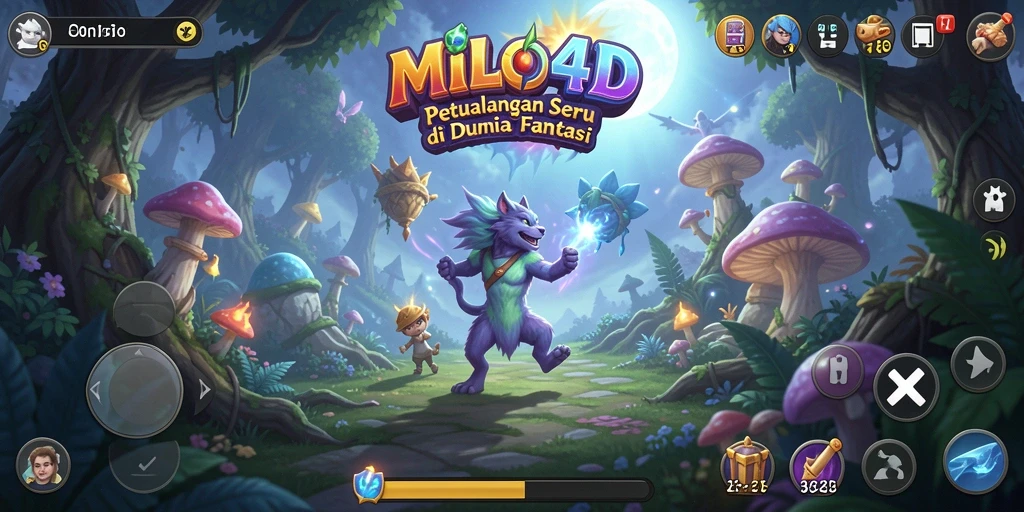 Screenshot utama MILO4D dengan tampilan gameplay petualangan yang epik.