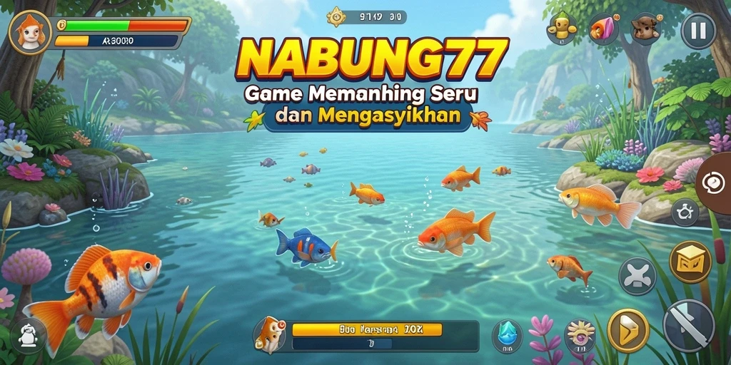 Tampilan gameplay NABUNG77 dengan aksi memancing yang menarik.