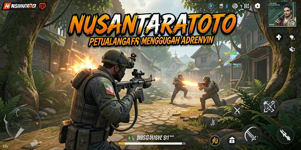 Tangkapan layar NUSANTARATOTO menampilkan aksi seru dalam gameplay FPS.