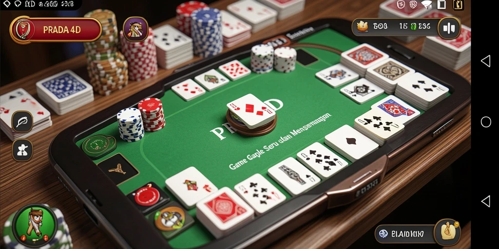 Tampilan gameplay seru permainan Gaple di PRADA4D.
