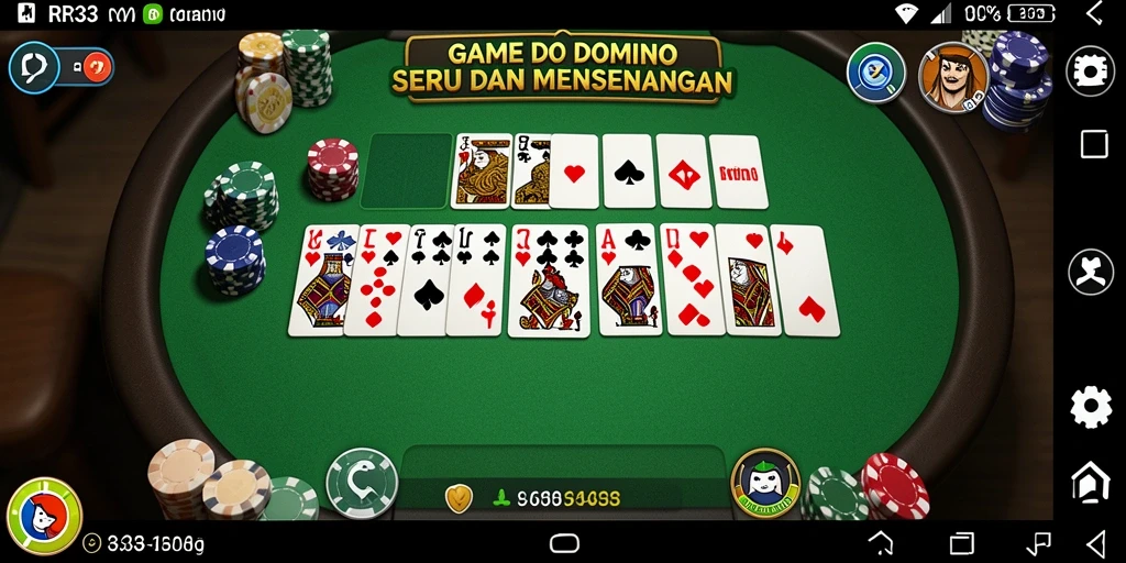 Tampilan gameplay RR33 yang seru dan menantang dalam permainan Domino.