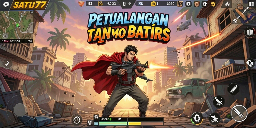 Gameplay aksi yang intens di SATU77 dengan pertarungan seru.